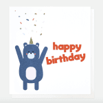 Bear Design Birthday Card