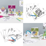 Colour-In Cards - Dinosaurs Or Fairies