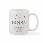 Grey & Pink Star Mother's Day Mug With Personalised Message