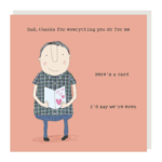 id-say-were-even-fathers-day-card
