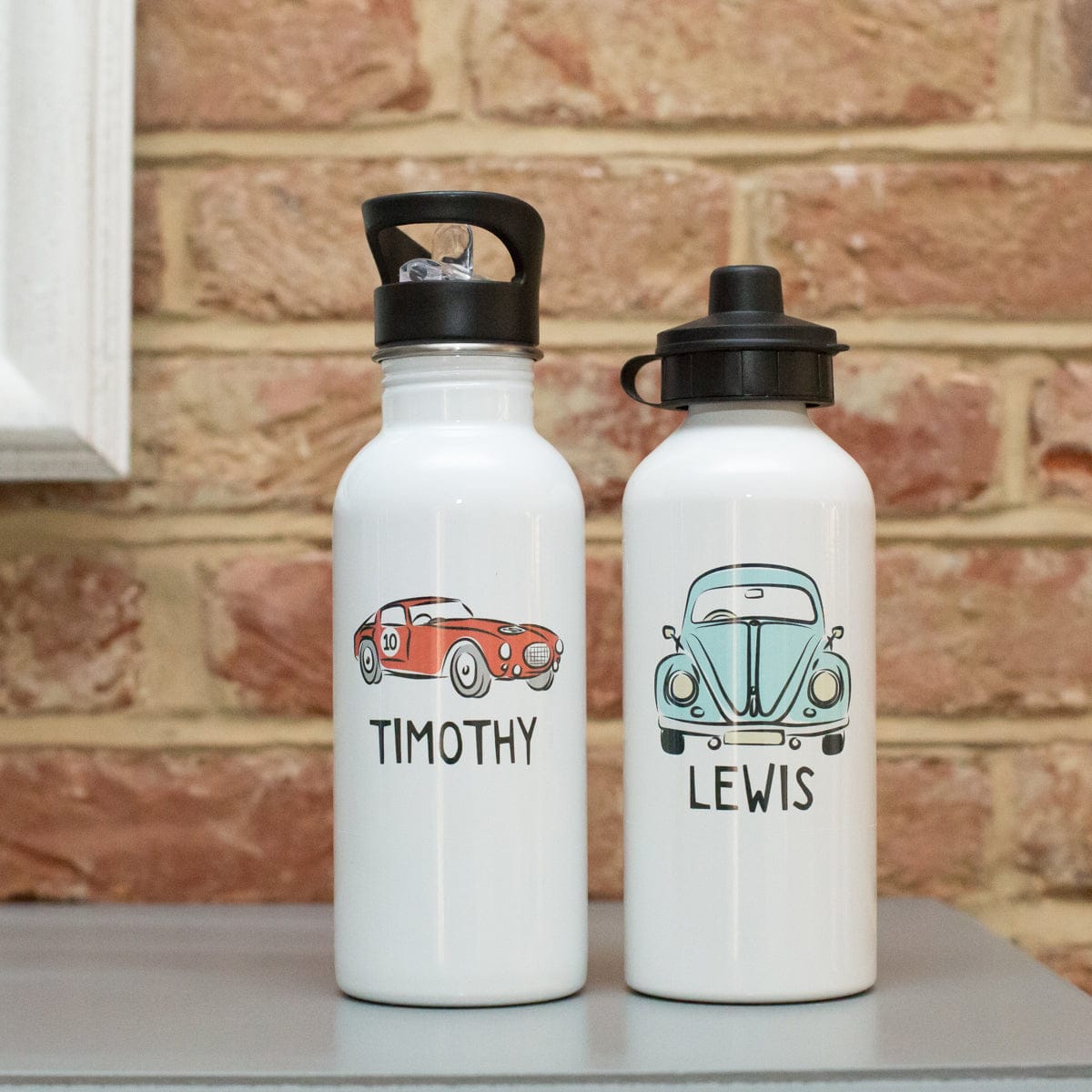 Personalised Classic Car or Bug Car Water Bottle