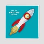 Rocket Reversible Sequin Card