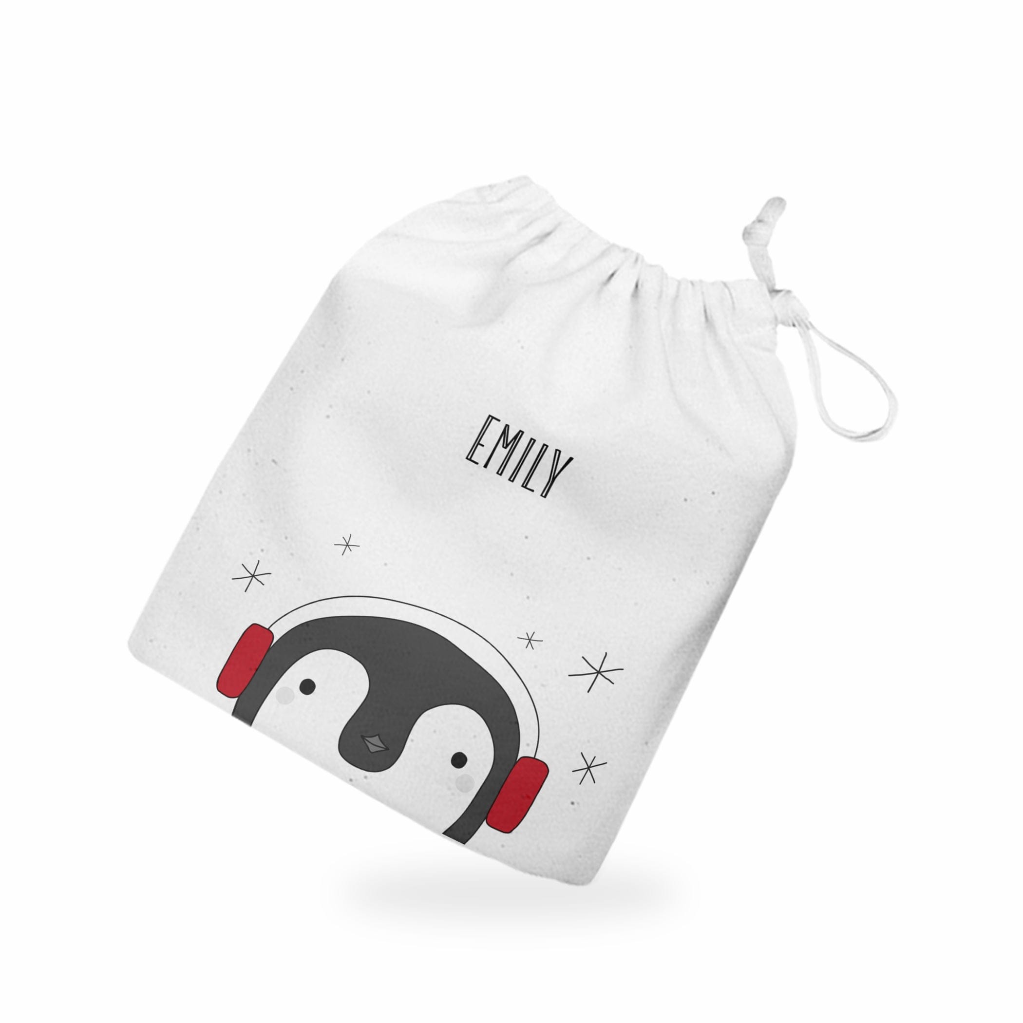 Personalised Christmas Penguin Treat Bag