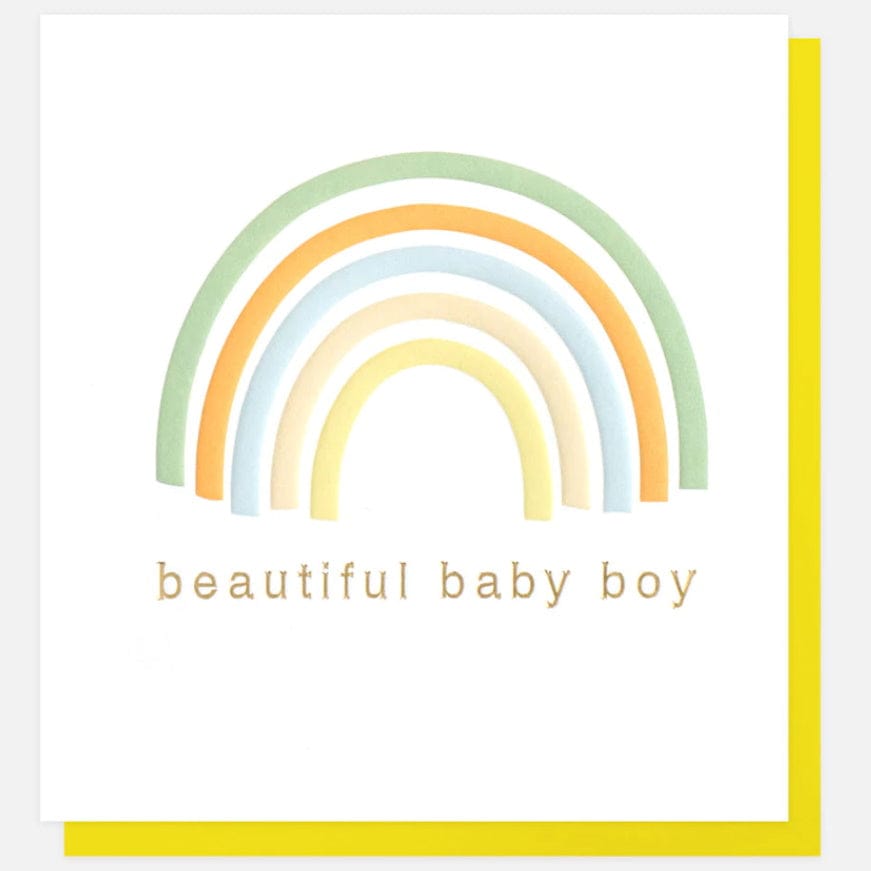 ‘Beautiful Baby Boy’ Rainbow Card