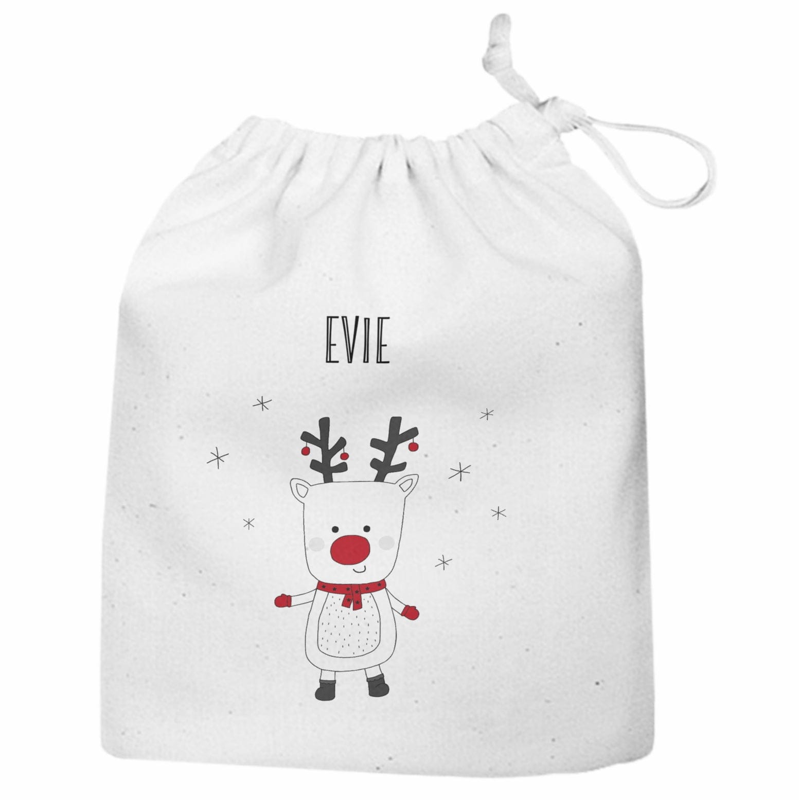 Personalised Christmas Reindeer Gift Sack