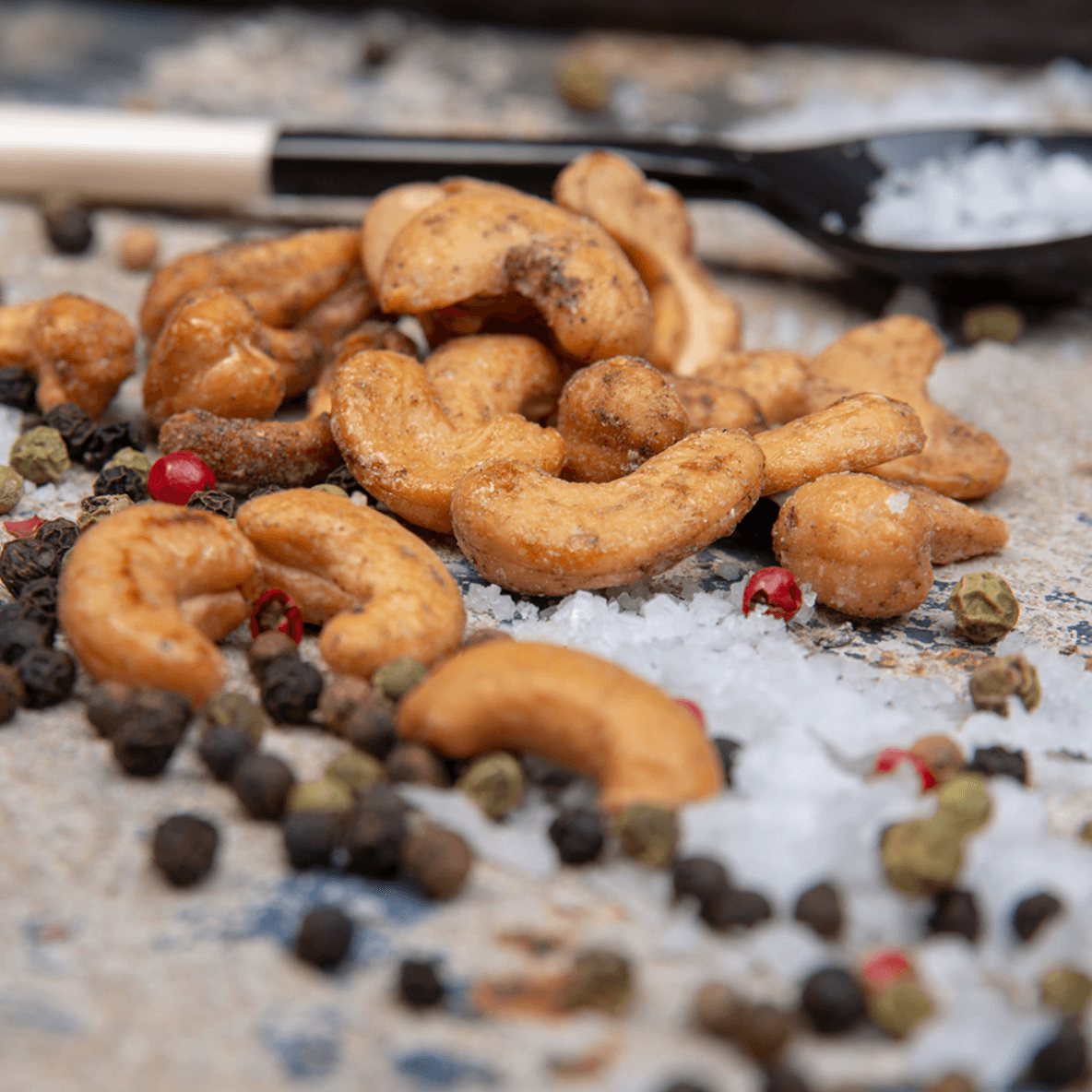 Salt & Pepper Cashews and Chilli & Lime Peanuts
