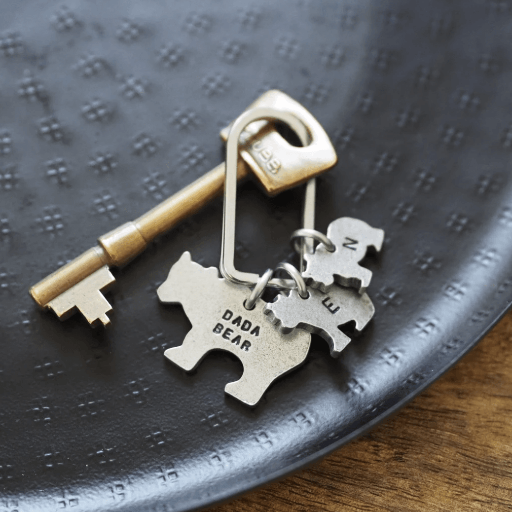 Dada, Daddy or Papa Bear Personalised Keyring