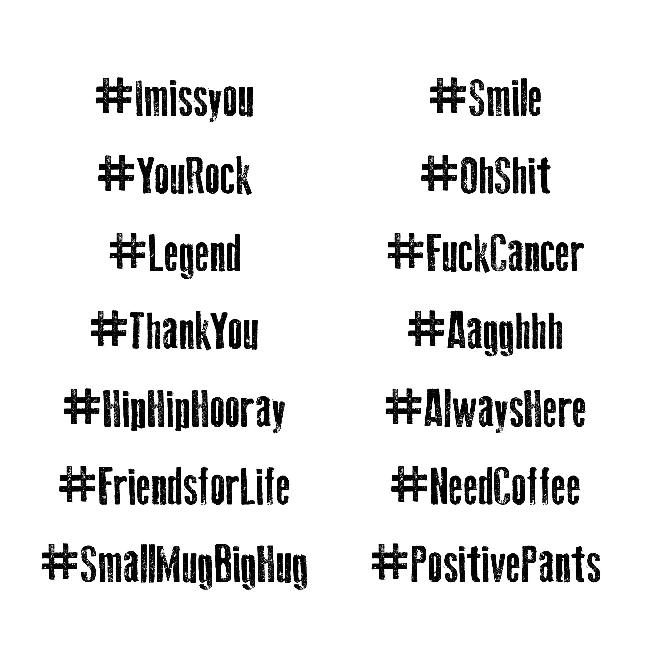 Personalised Hashtag Thank You Mug – Choice of Text & Colour