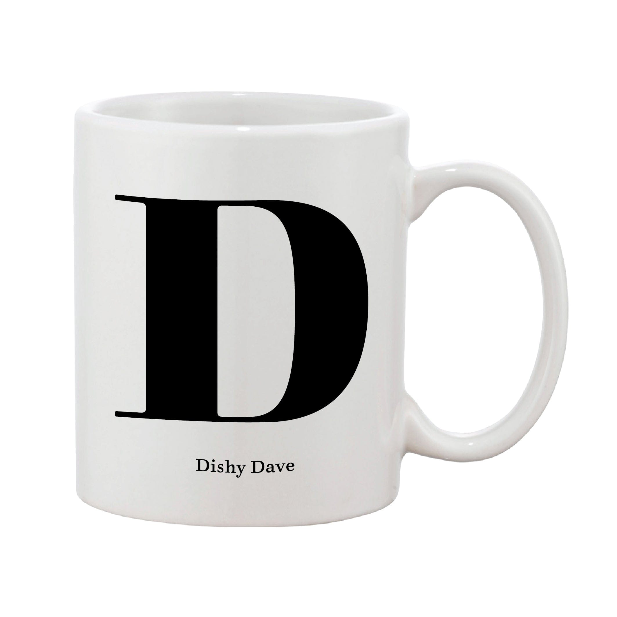 Classic Initial Mug (Personalised Message Optional)