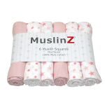 pink muslin 6 pack