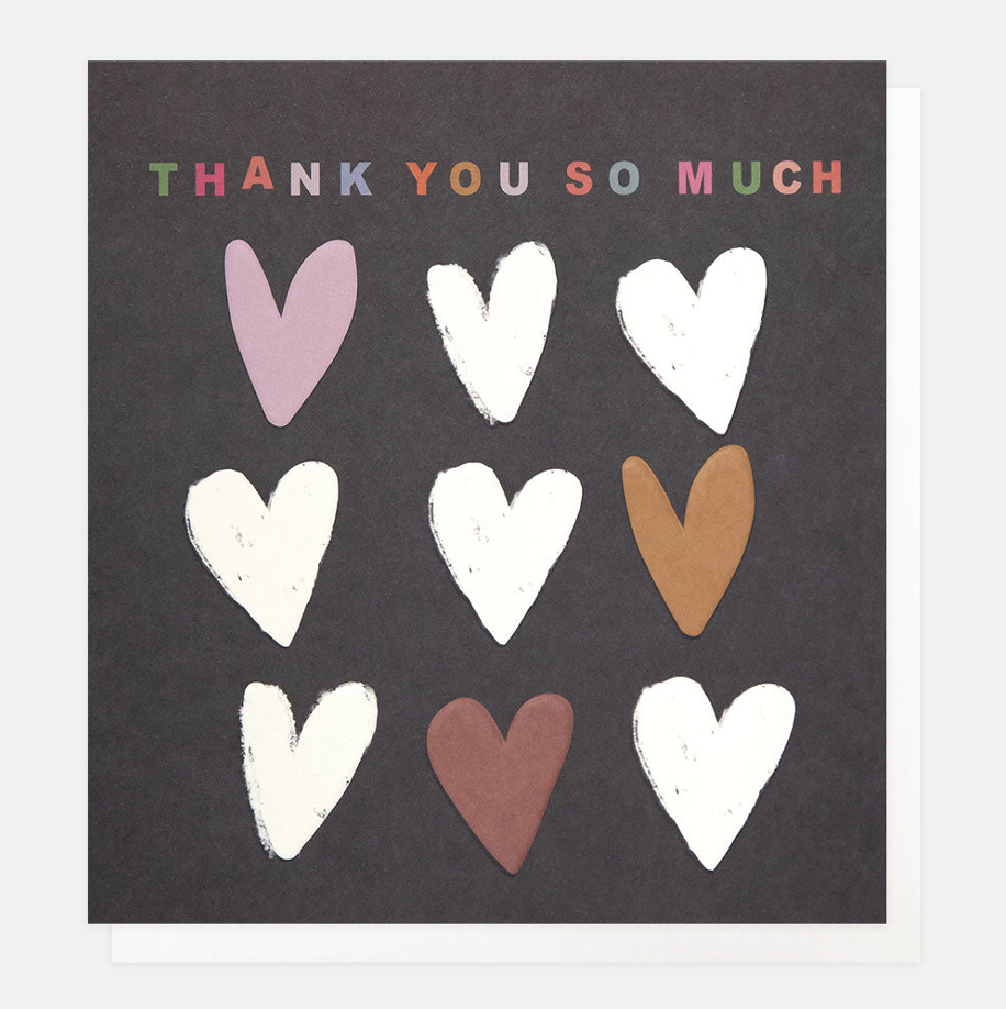 Thank You So Much Hearts Card