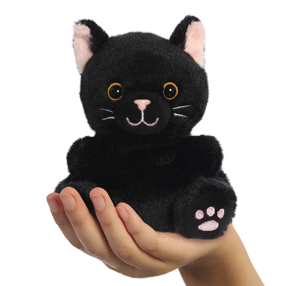 Aurora Palm Pal Twilight Black Cat Plush Toy