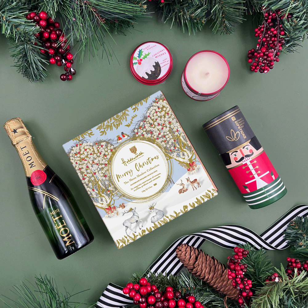 The Christmas Chocolate Truffles And Champagne Gift Box Hamper