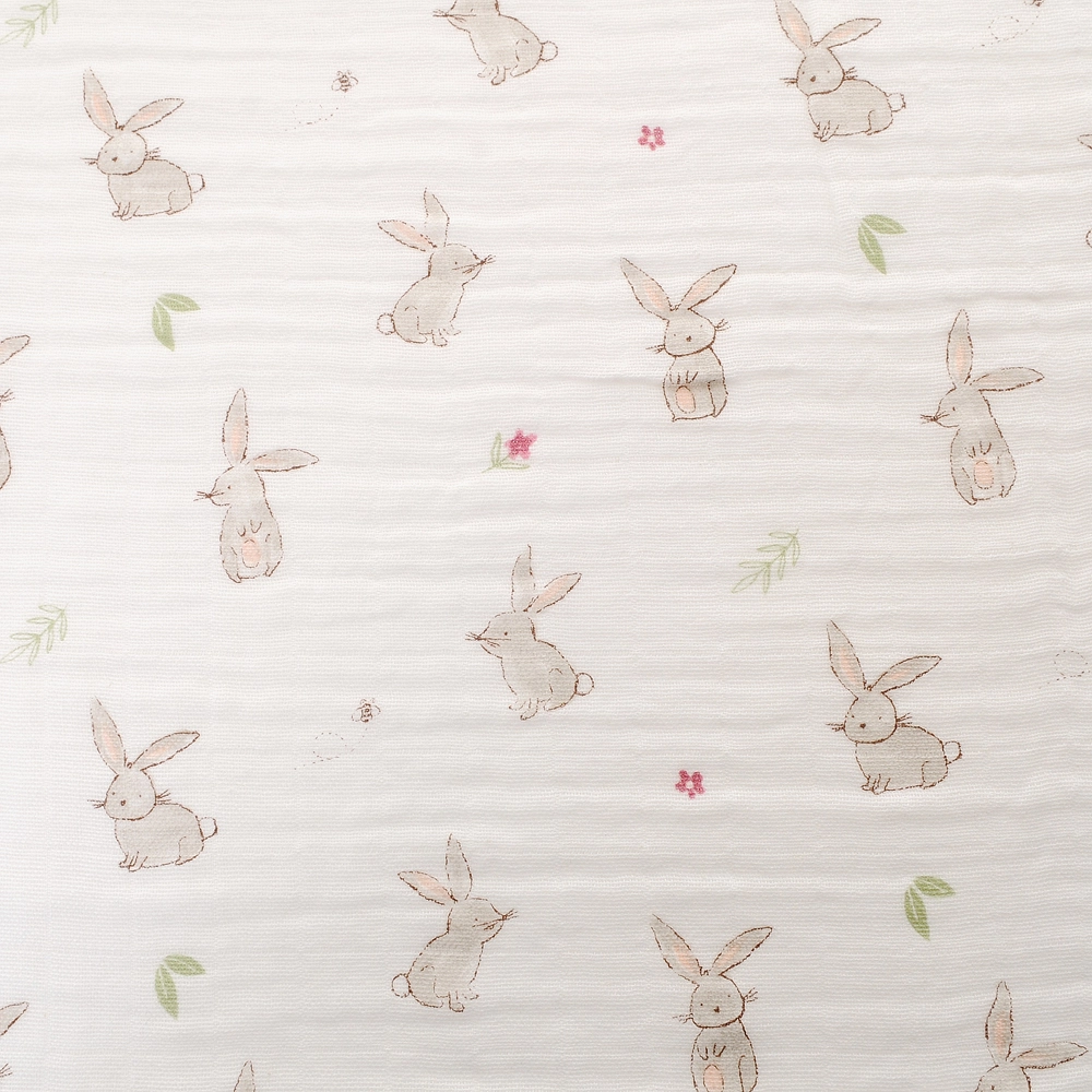Pink Bunnies Muslin Gift Set Of Three