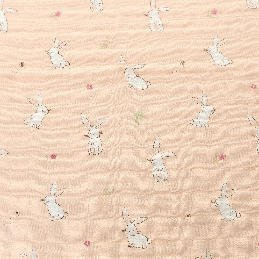 Pink Bunnies Muslin Gift Set Of Three
